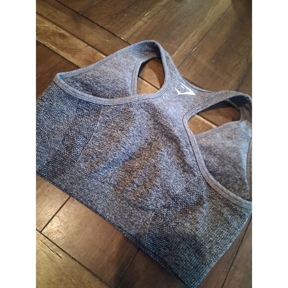 Gymshark Seamless Grey Racerback Sports Bra size S - Picture 3 of 6